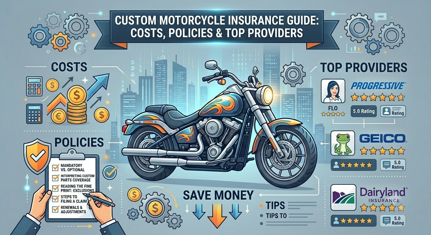 Custom Motorcycle Insurance Guide: Costs, Policies & Top Providers